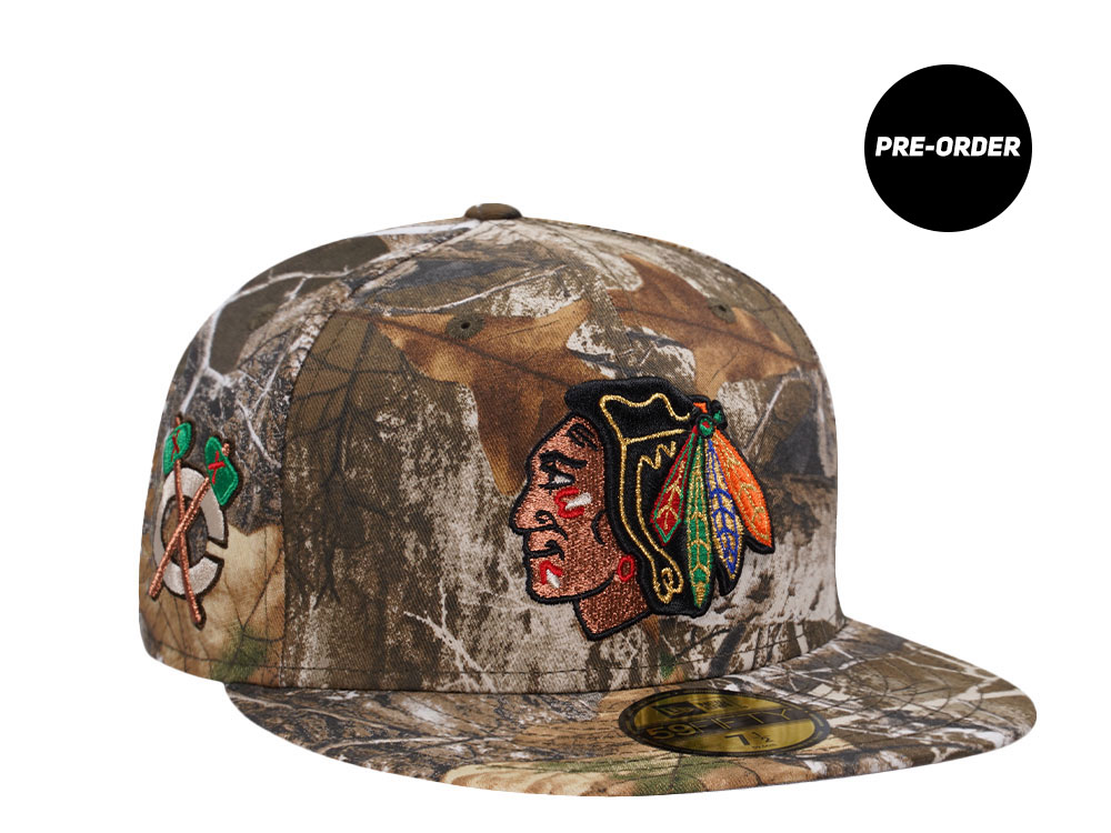 PRE-ORDER New Era Chicago Blackhawks Realtree Prime Edition 59Fifty Fitted Hat