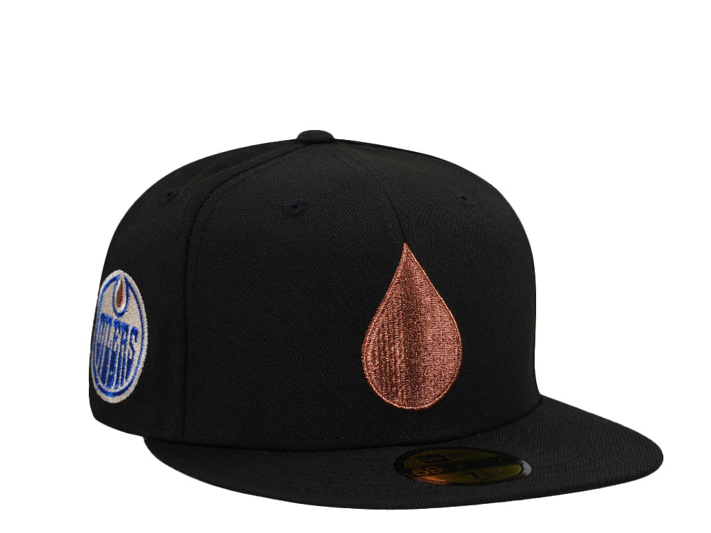 New Era Edmonton Oilers Black Copper Prime Edition 59Fifty Fitted Hat