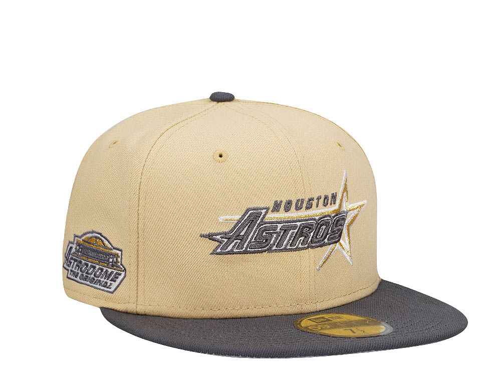 New Era Houston Astros Astrodome Vegas Gold Two Tone Edition 59Fifty Fitted Hat