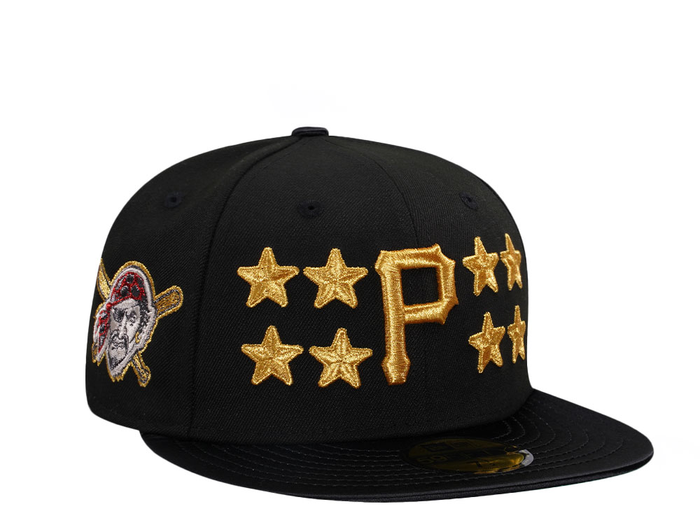 New Era Pittsburgh Pirates Black Satin Brim Prime Edition 59Fifty Fitted Hat