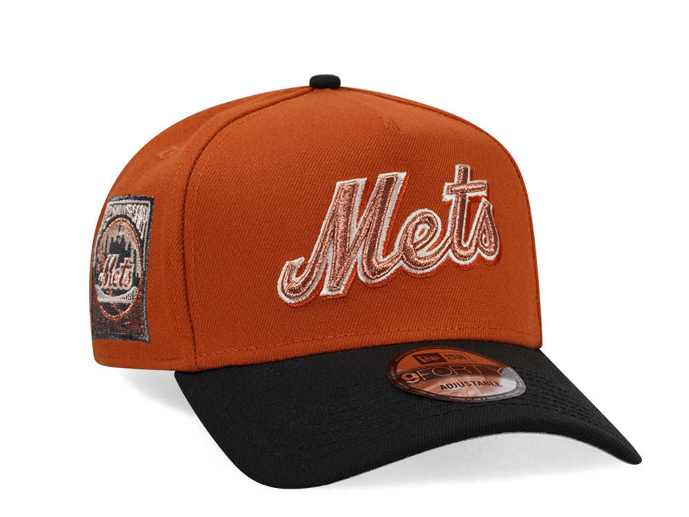 New Era New York Mets 25th Anniversary Rusty Copper 9Forty A Frame Snapback Hat
