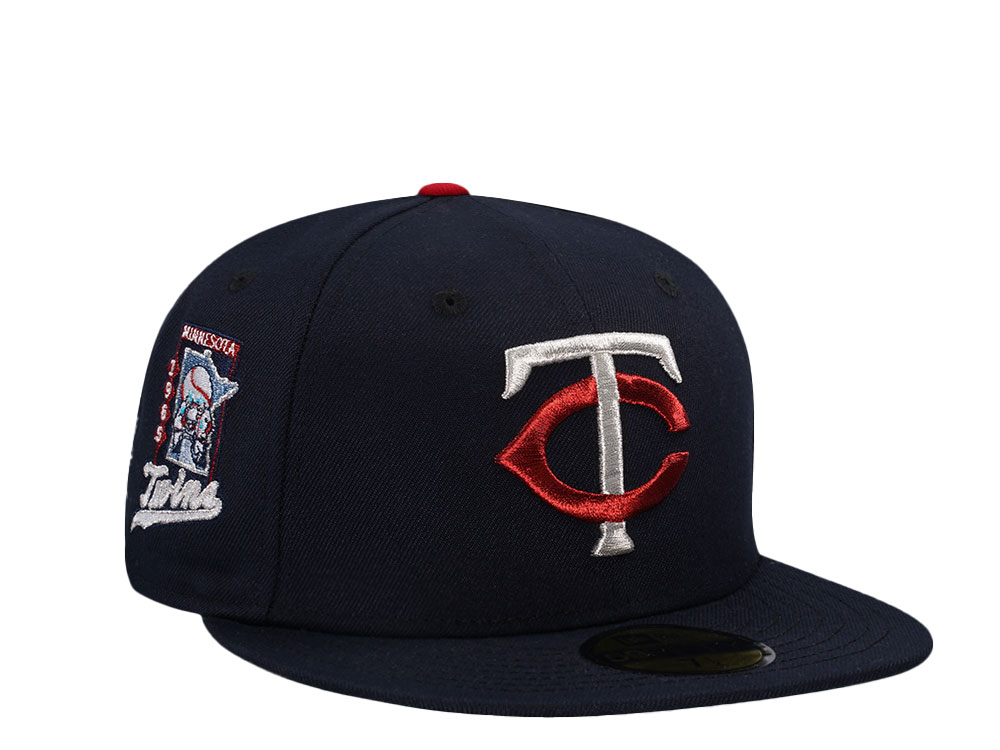 New Era Minnesota Twins Navy Throwback Edition 59Fifty Fitted Hat