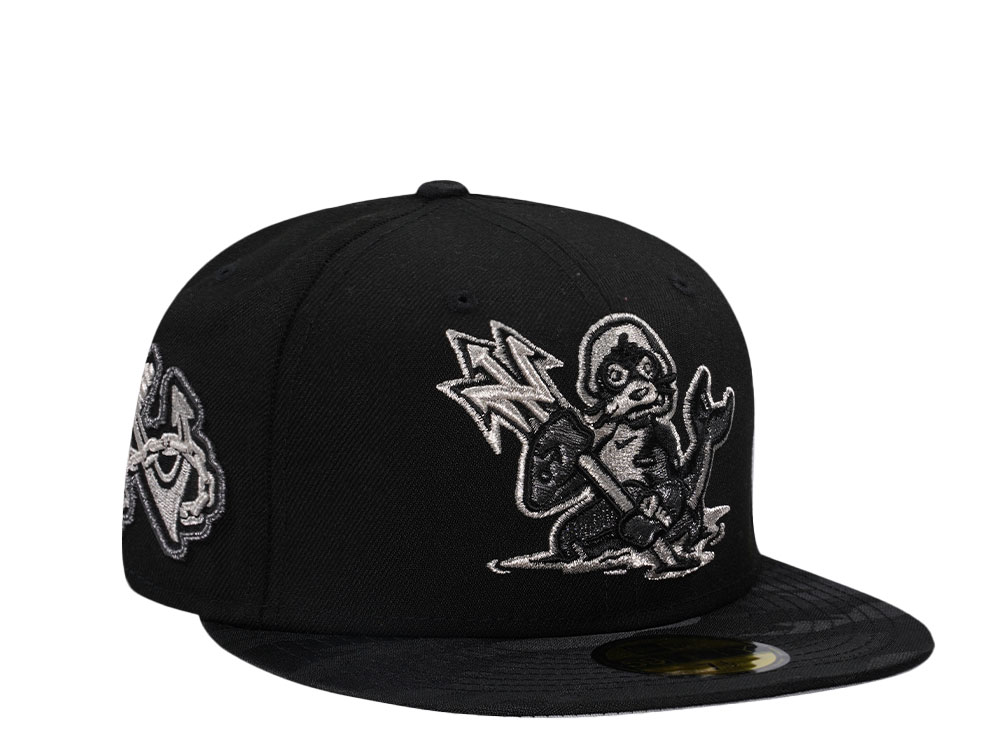 New Era Norfolk Tides Black Camo Brim Two Tone Edition 59Fifty Fitted Hat