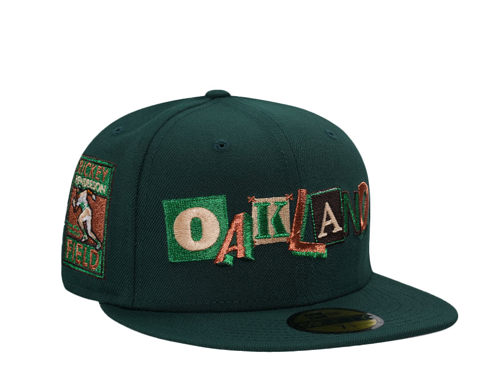 New Era Oakland Athletics Rickey Henderson Green Copper Edition 59Fifty Fitted Hat