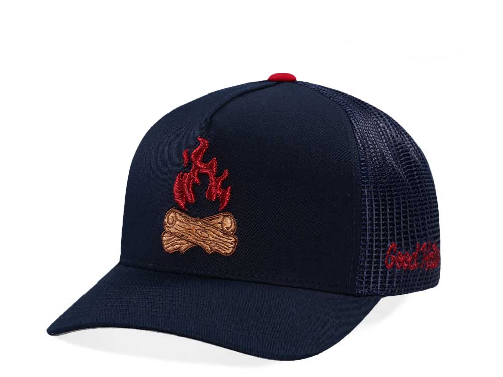 Good Hats Camp Fire Navy Trucker Edition Snapback Hat