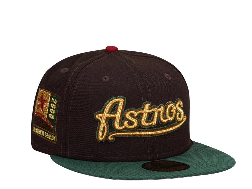 New Era Houston Astros Inuagural Season 2000 Burned Gold Two Tone Edition 59Fifty Fitted Hat