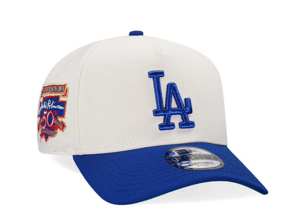 New Era Los Angeles Dodgers Jackie Robinson 50th Anniversary Throwback Two Tone A Frame 9Forty Snapback Hat