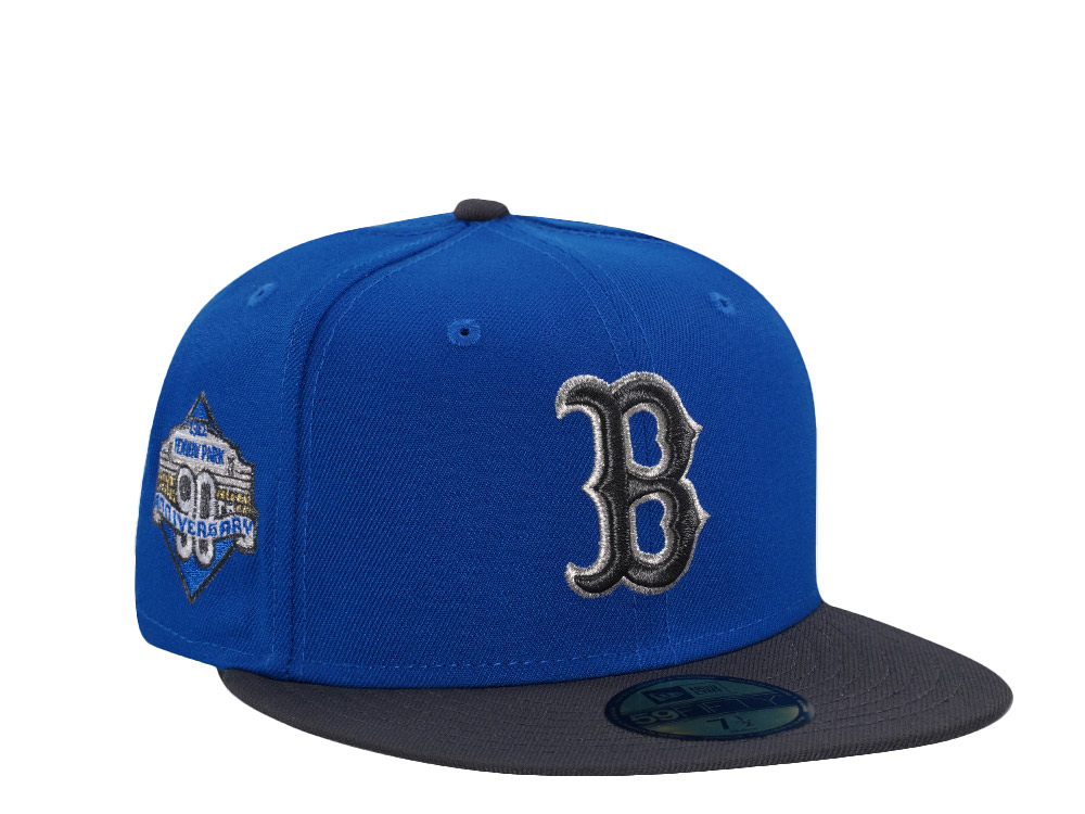 New Era Boston Red Sox 90th Anniversary Azure Silver Edition 59Fifty Fitted Hat
