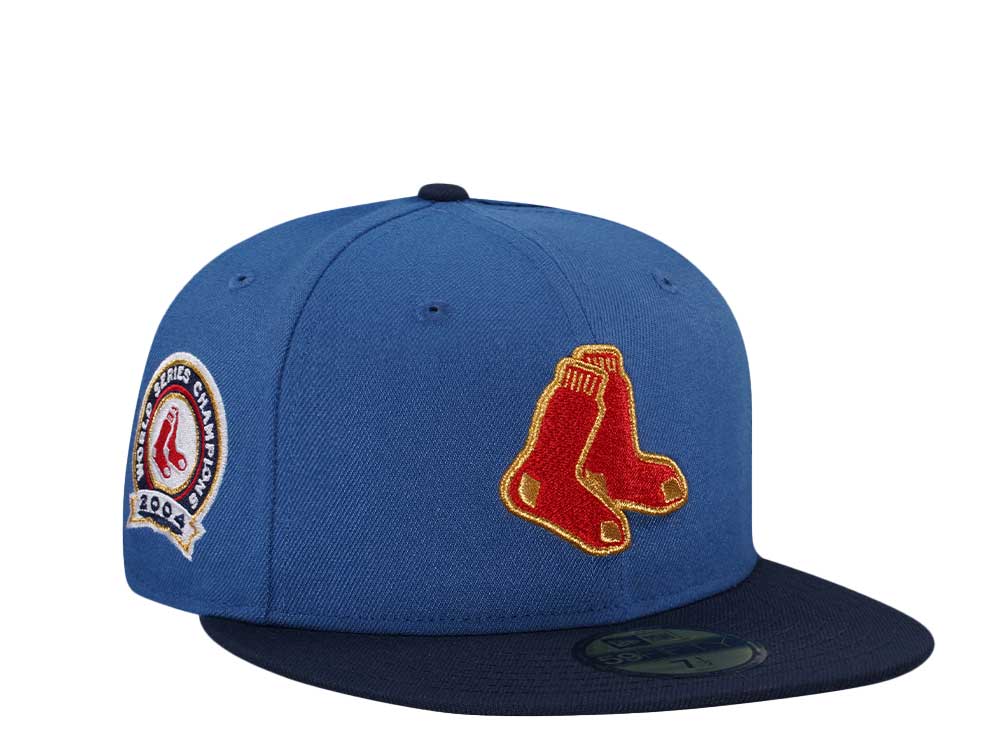 New Era Boston Red Sox World Series 2004 Ocean Gold Two Tone Edition 59Fifty Fitted Hat