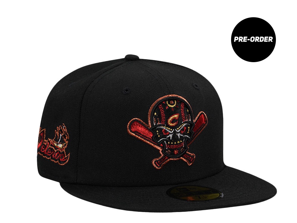 PRE-ORDER New Era Columbus Clippers Veleros Horror Pack Black Metallic Edition 59Fifty Fitted Hat