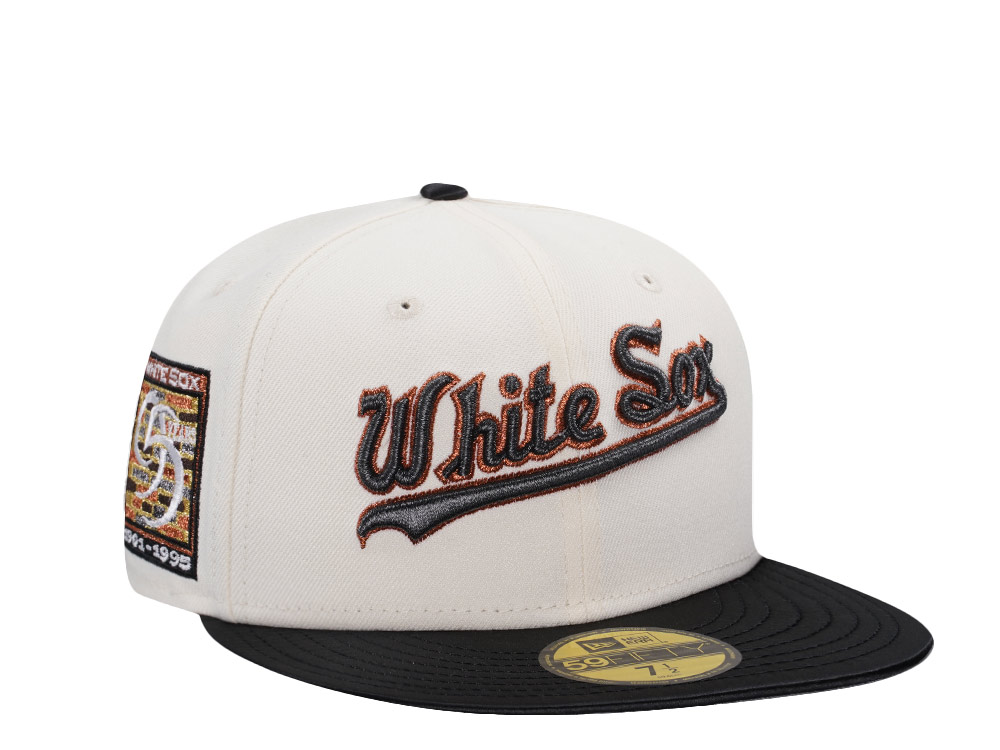 New Era Chicago White Sox 95th Anniversary Chrome Satin Brim Two Tone Edition 59Fifty Fitted Hat
