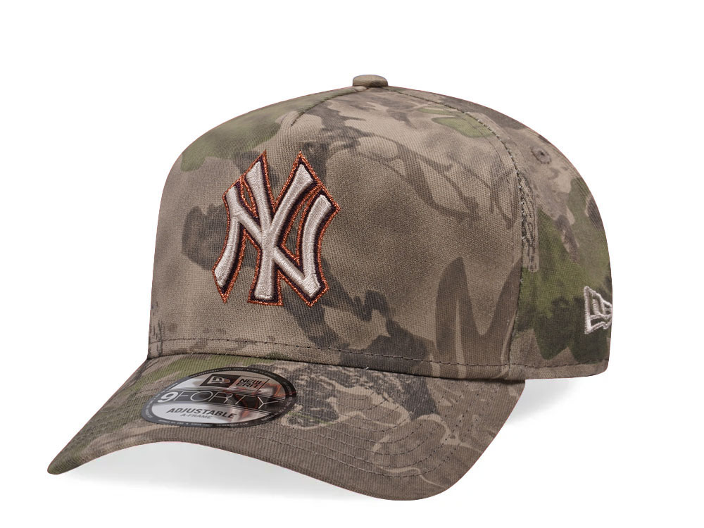 New Era New York Yankees Leaf Camo Copper 9Forty A Frame Snapback Hat