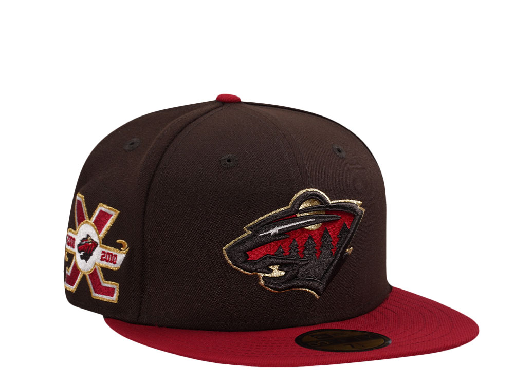 New Era Minnesota Wild 10th Anniversary Burnt Metallic Two Tone Edition 59Fifty Fitted Hat