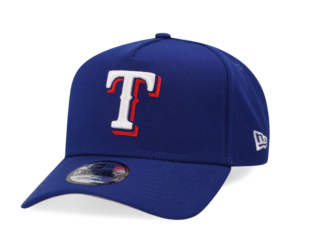 New Era Texas Rangers Blue Classic 9Forty A Frame Snapback Hat