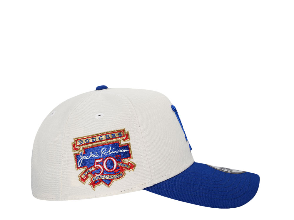 New Era Los Angeles Dodgers Jackie Robinson 50th Anniversary Throwback Two Tone A Frame 9Forty Snapback Hat