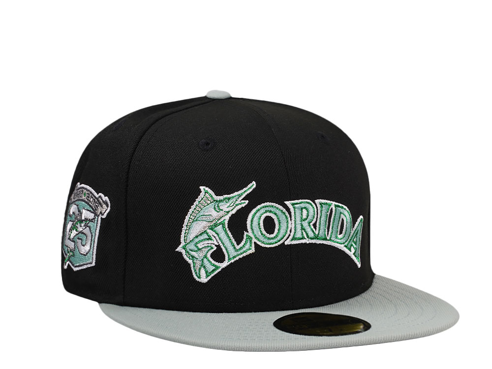 New Era Florida Marlins 25th Anniversary Black Everest Two Tone Edition 59Fifty Fitted Hat