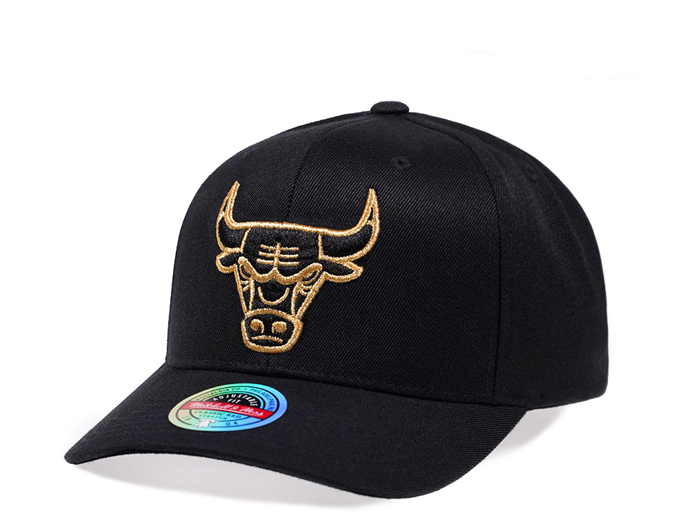 Mitchell & Ness Chicago Bulls Pure Gold Edition Red Line Flex Snapback Hat