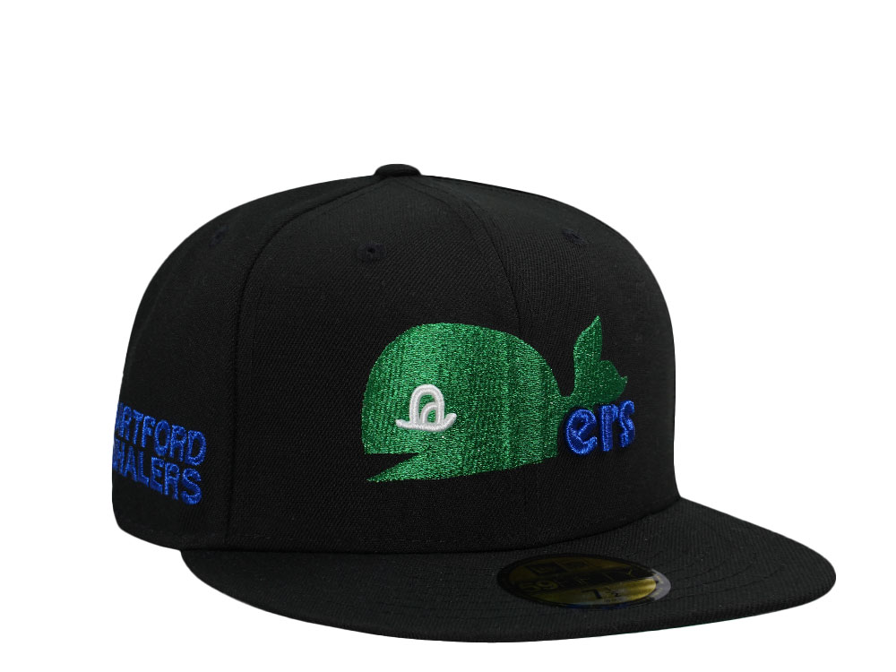 New Era Hartford Whalers Black Throwback Edition 59Fifty Fitted Hat TOPPERZSTORE USA