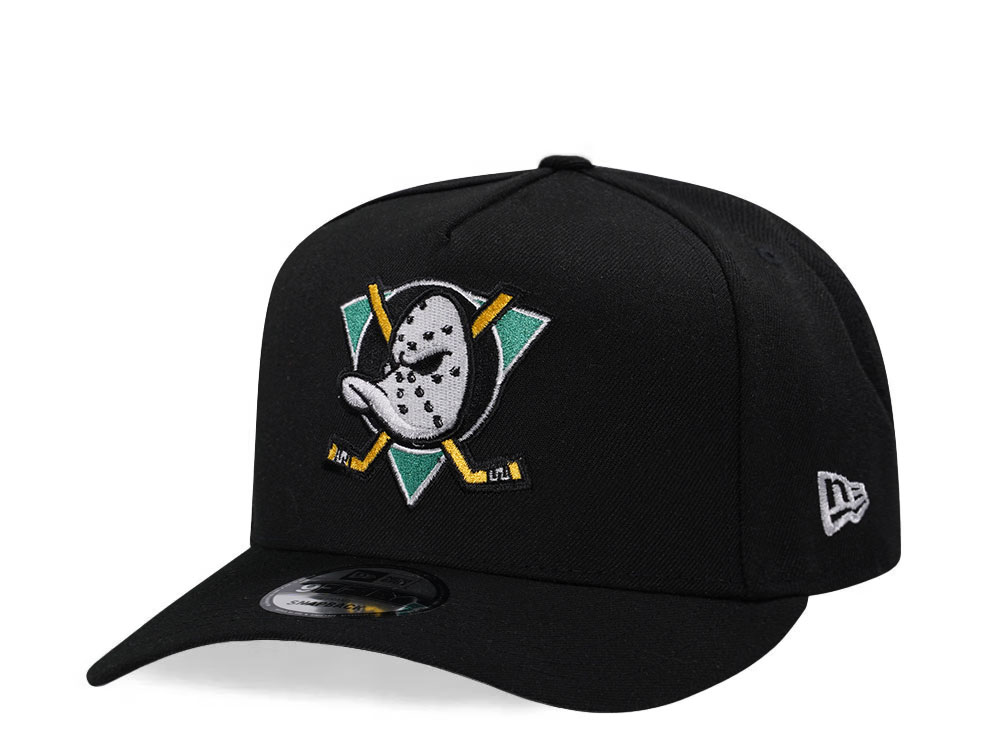 New Era Anaheim Ducks Black Classic 9Fifty A Frame Snapback Hat