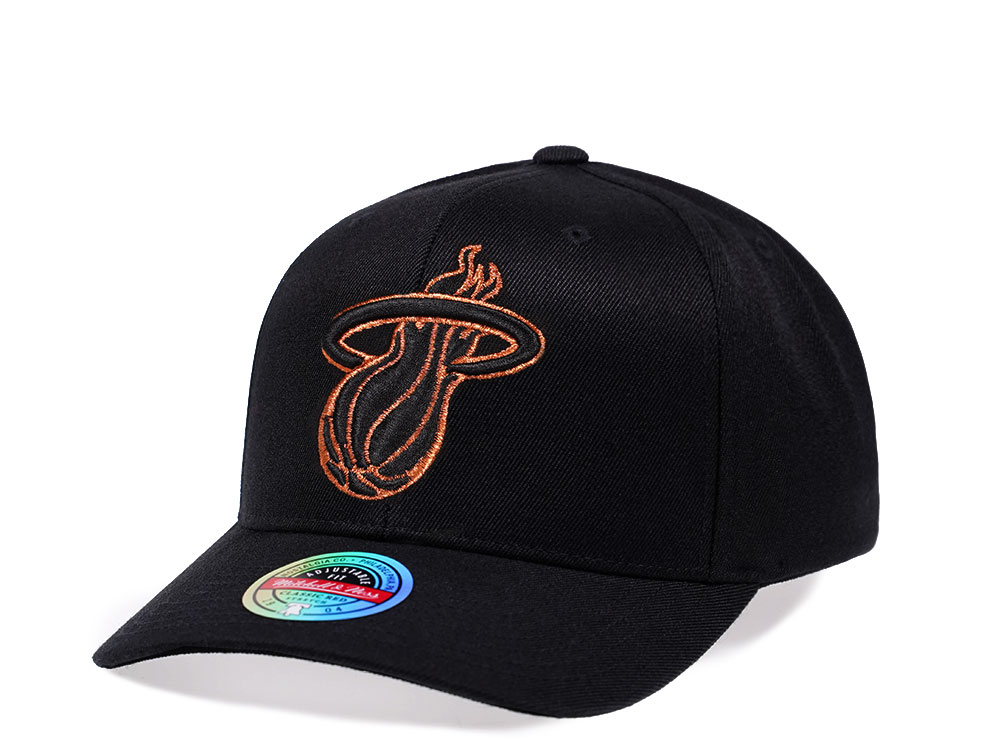 Mitchell & Ness Miami Heat Copper Flash Edition Red Line Flex Snapback Hat