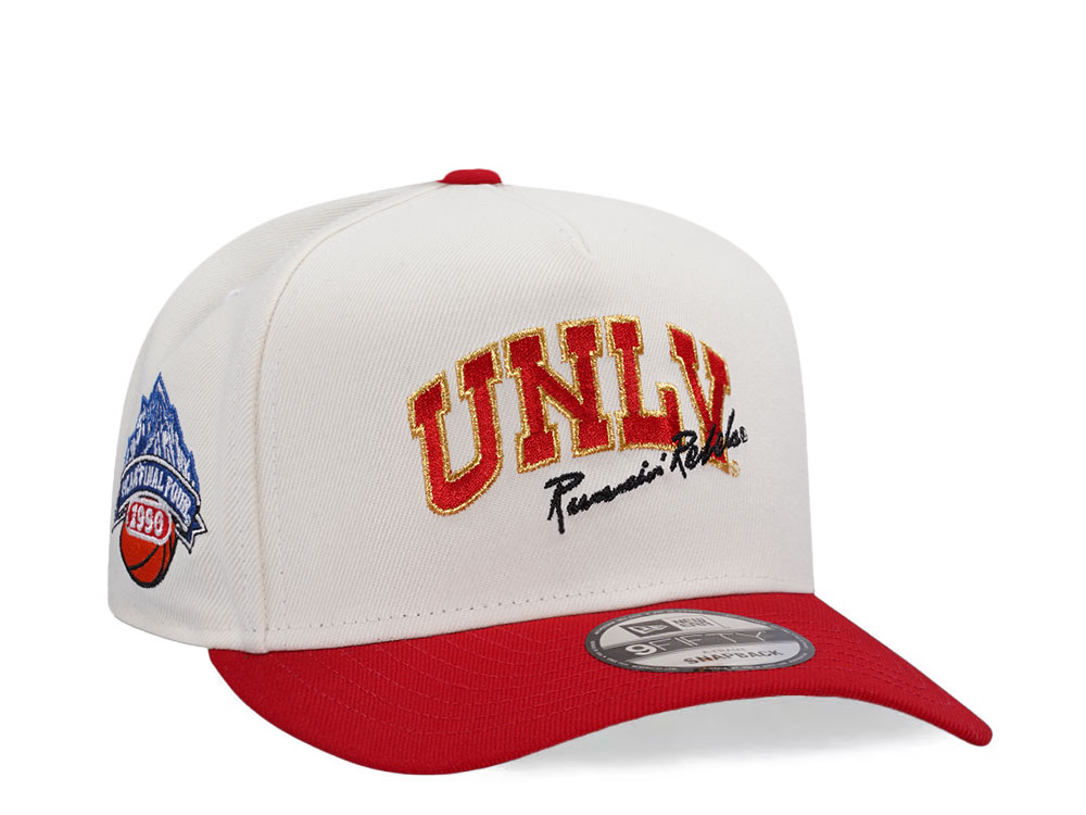 New Era UNLV Runnin Rebels Final Four 1990 Chrome Two Tone Throwback Edition 9Fifty A Frame Snapback Hat