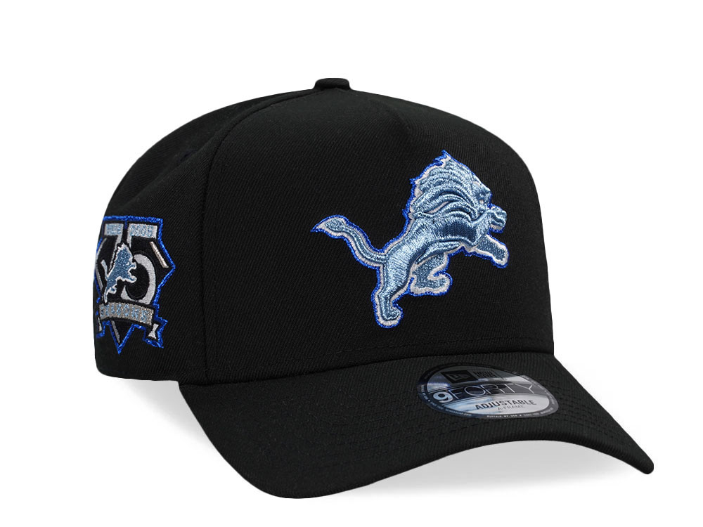 New Era Detroit Lions Black Classic Edition 9Forty A Frame Snapback Hat