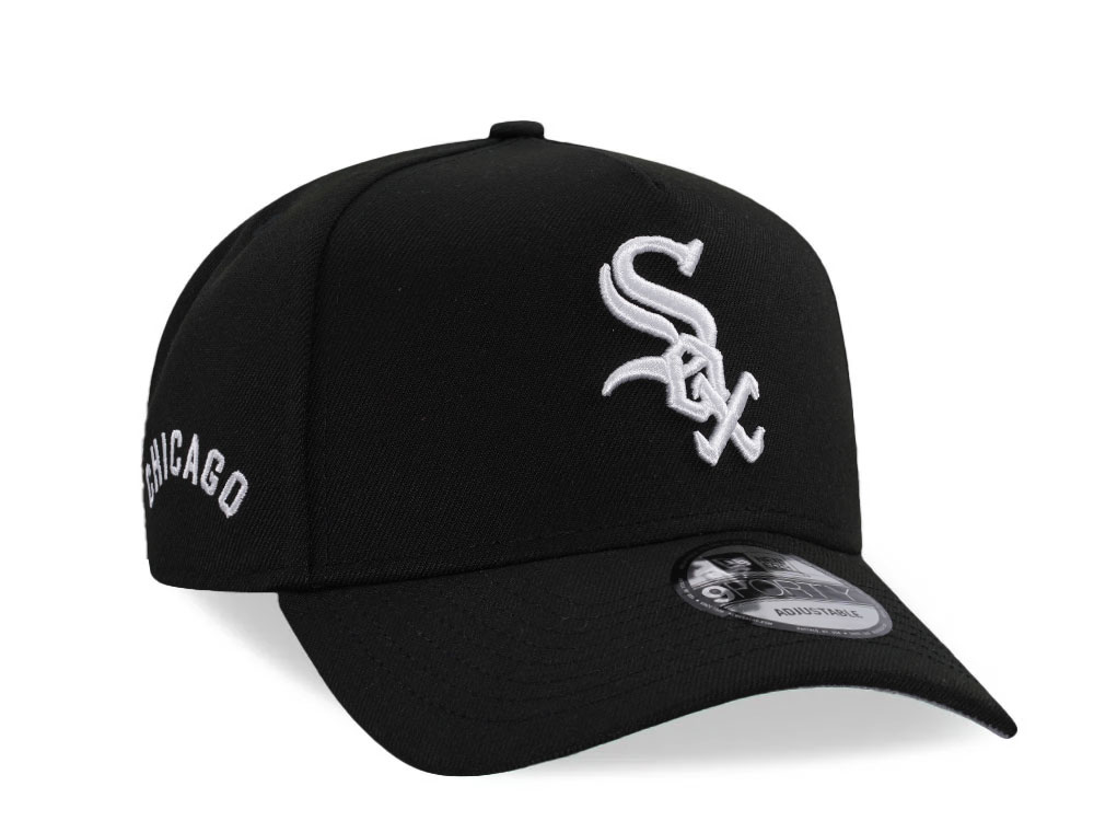 New Era Chicago White Sox Black Classic Edition 9Forty A Frame Snapback Hat