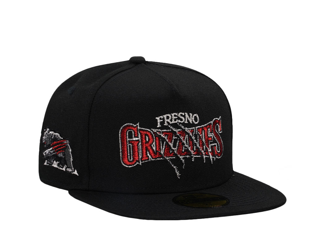 New Era Fresno Grizzlies Black Metallic Edition 59Fifty A Frame Fitted Hat