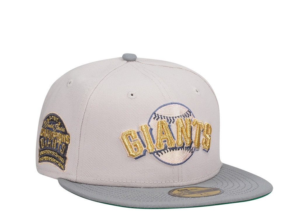 New Era San Francisco Giants 8 Time Word Series Champions Stone Two ToneEdition 59Fifty Fitted Hat