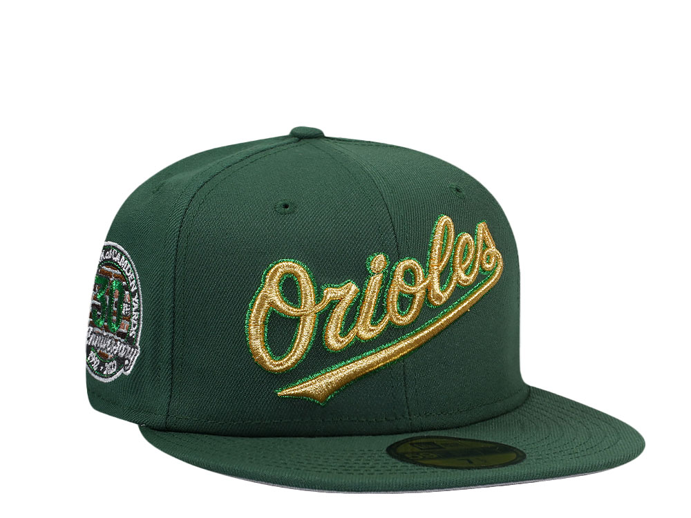New Era Baltimore Orioles 30th Anniversary Green Metallic Edition 59Fifty Fitted Hat