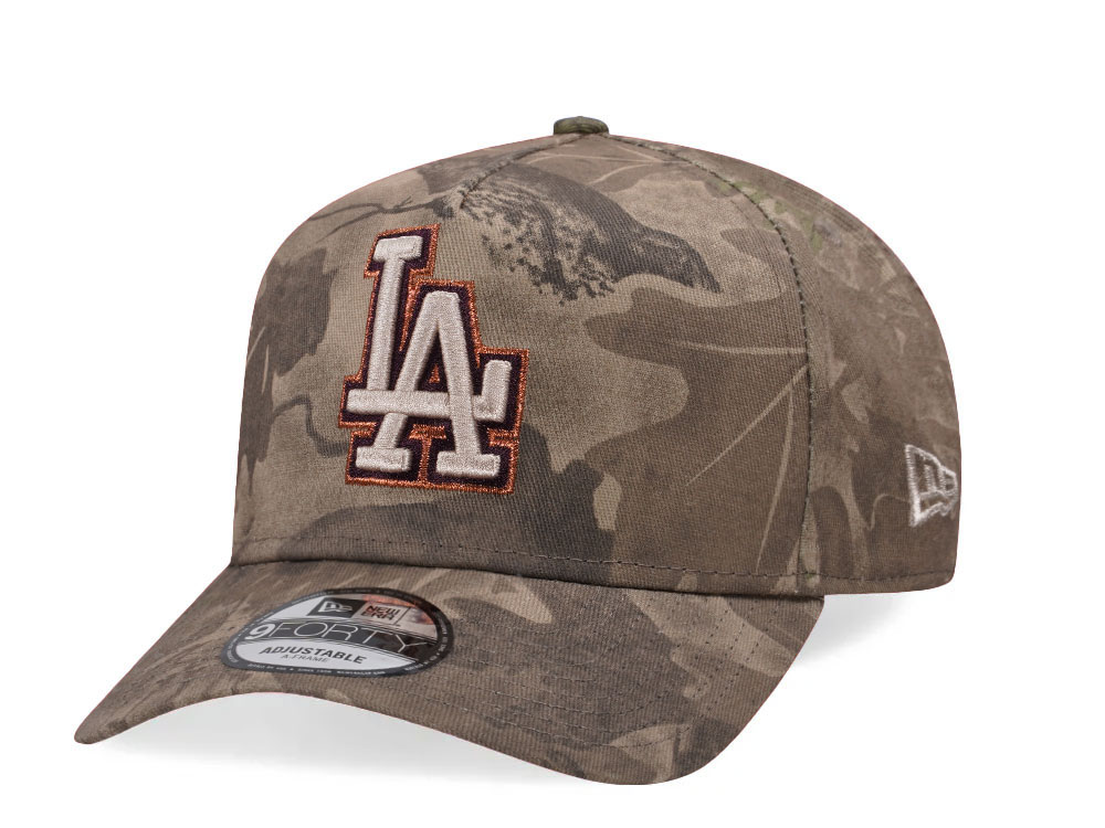 New Era Los Angeles Dodgers Leaf Camo Copper 9Forty A Frame Snapback Hat