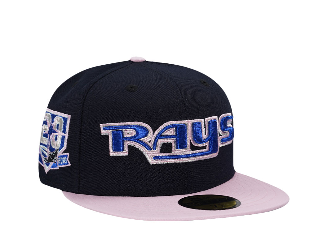 New Era Tampa Bay Rays 20th Anniversary Ocean Pink Two Tone Edition 59Fifty Fitted Hat