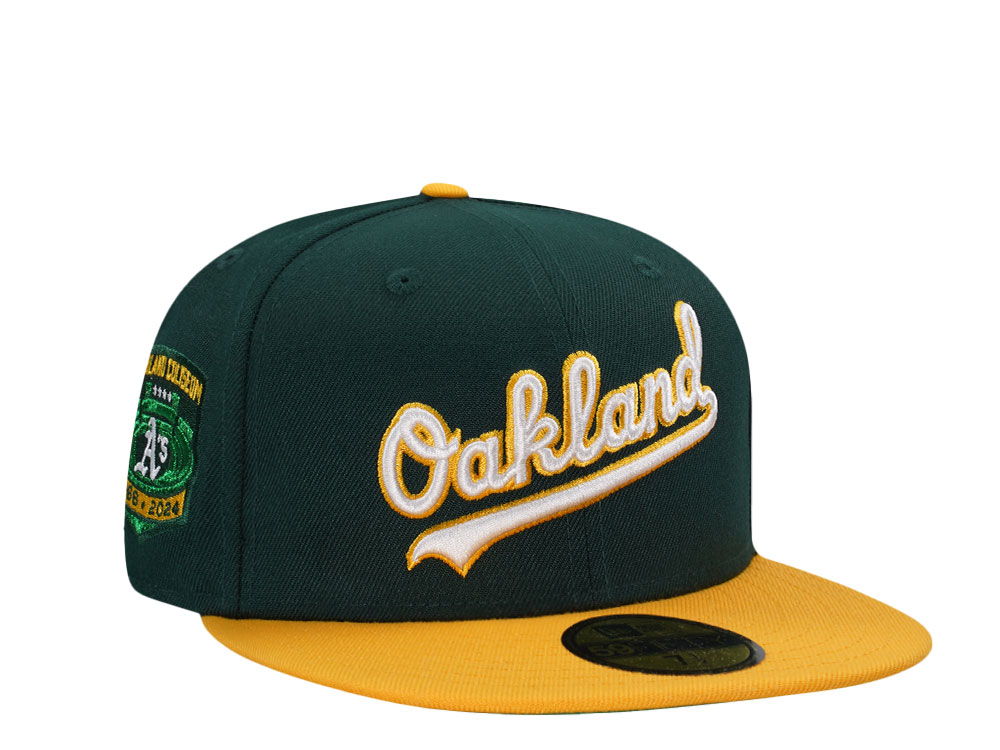 New Era Oakland Athletics Script Coliseum Two Tone Throwback Edition 59Fifty Fitted Hat