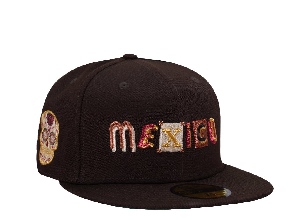 New Era Mexico Script Burnt Wood Edition 59Fifty Fitted Hat