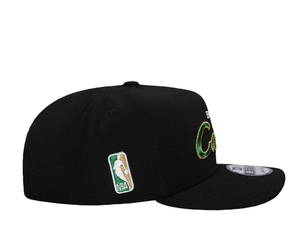 New Era Boston Celtics Black Throwback Edition 9Fifty A Frame Snapback Hat