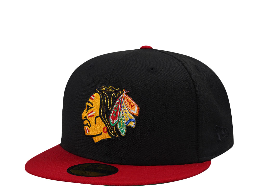 New Era Chicago Blackhawks Wool Two Tone Throwback Edition 59Fifty Fitted Hat