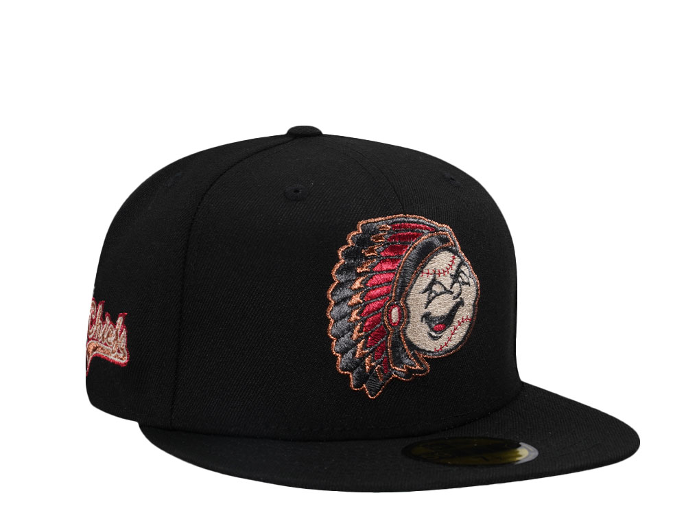 New Era Peoria Chiefs Black Throwback Edition 59Fifty Fitted Hat