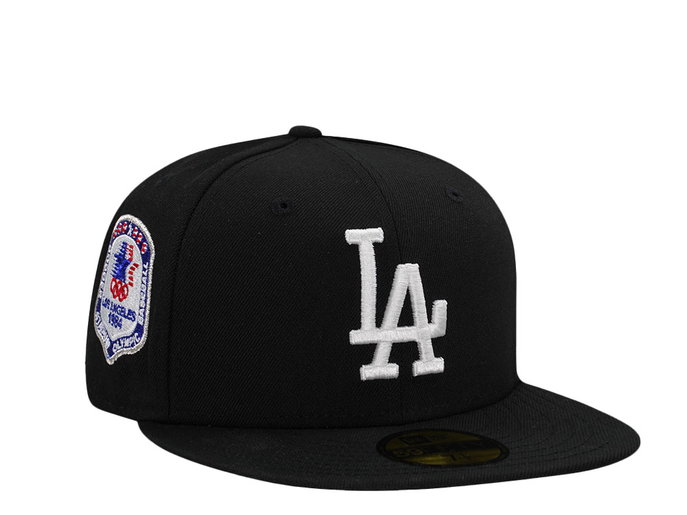 New Era Los Angeles Dodgers Olympic Baseball 1984 Black Throwback Edition 59Fifty Fitted Hat