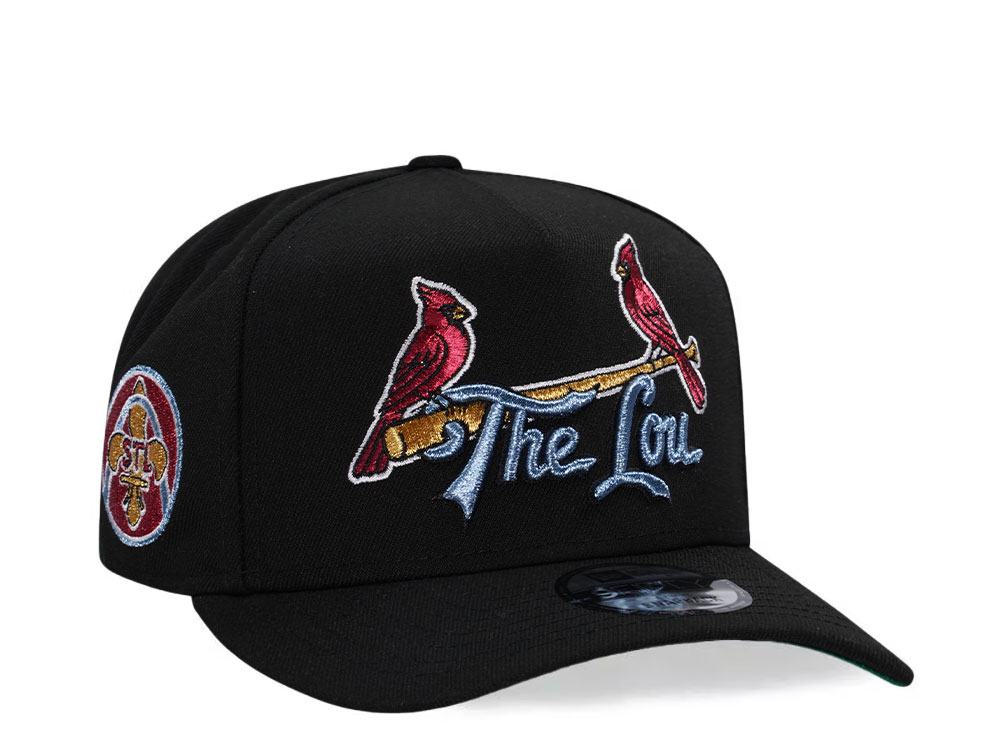 New Era St Louis Cardinals City Connect Black Metallic Edition 9Fifty A Frame Snapback Hat