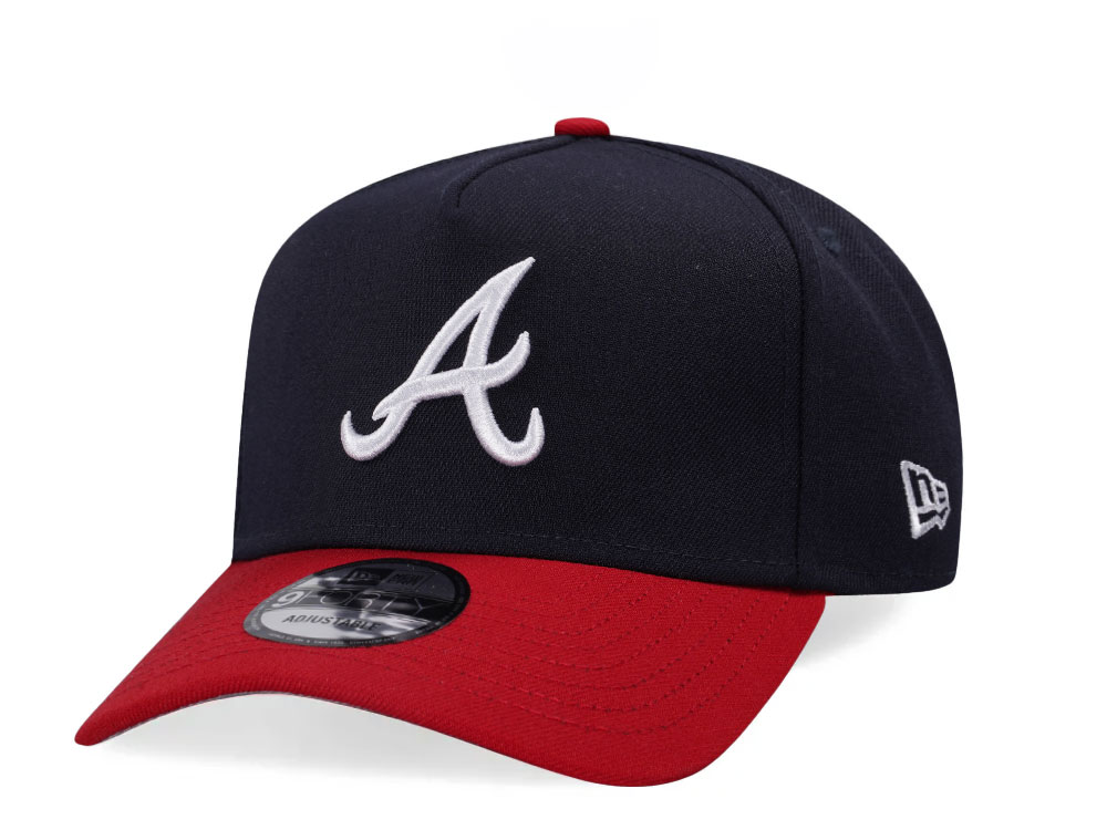 New Era Atlanta Braves Navy Two Tone Classic 9Forty A Frame Snapback Hat