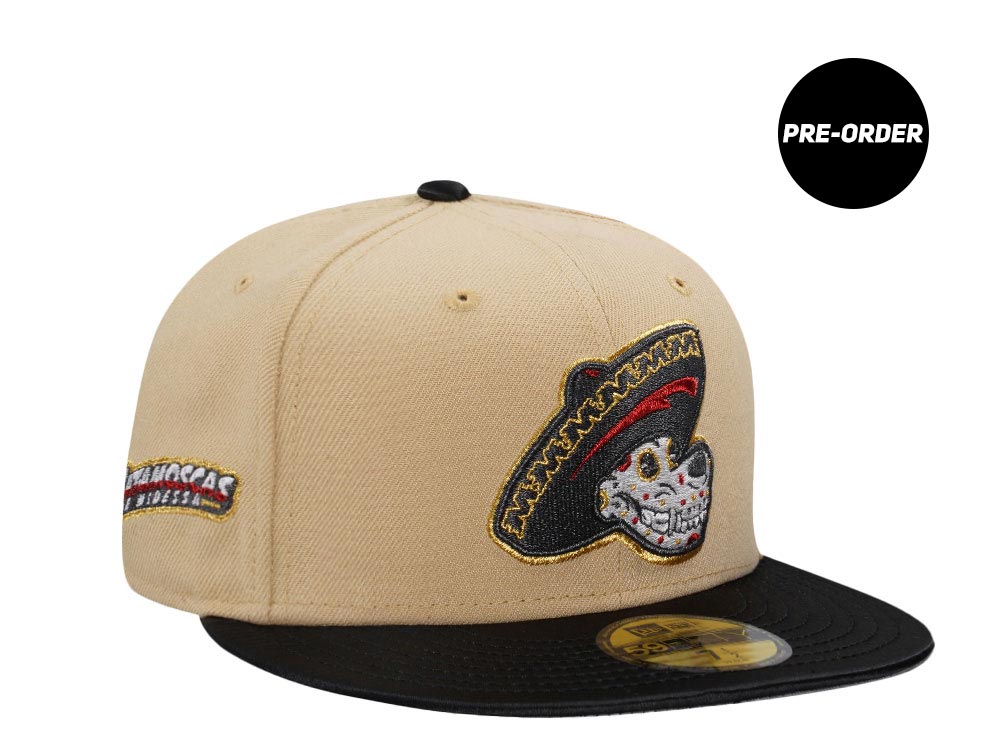 PRE-ORDER New Era Midland RockHounds Vegas Gold Satin Brim Two Tone Edition 59Fifty Fitted Hat