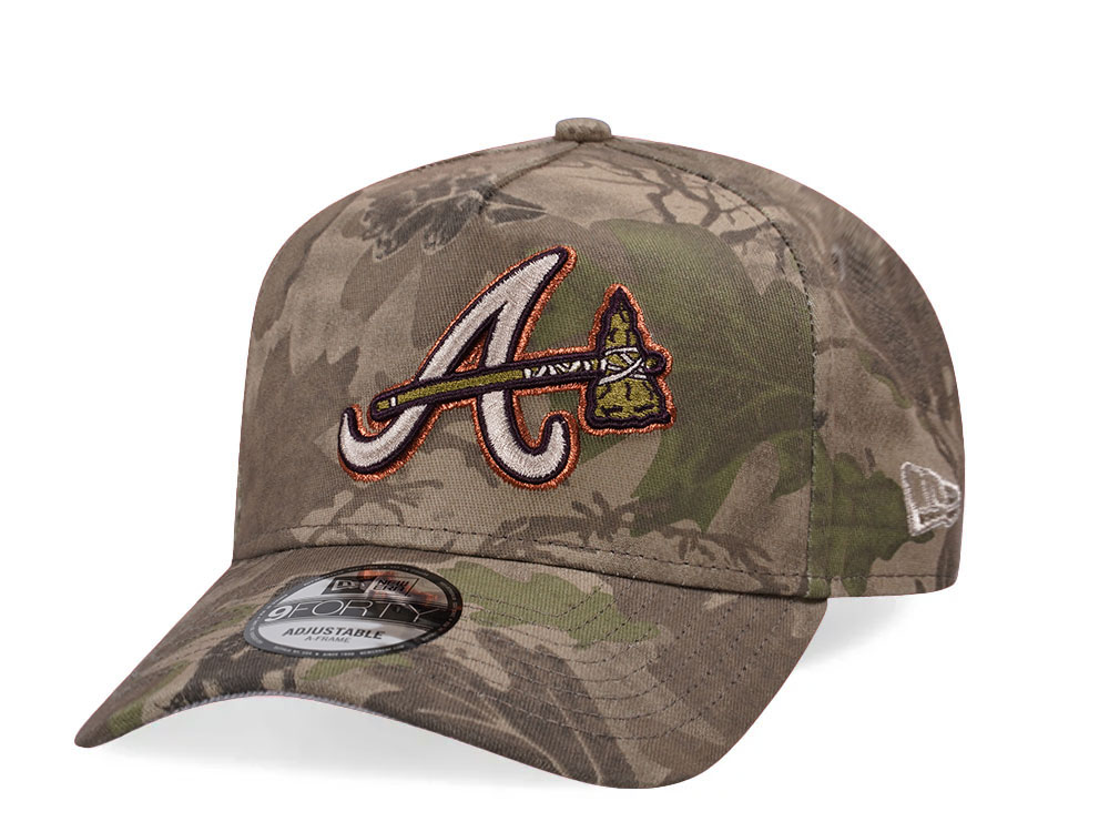 New Era Atlanta Braves Leaf Camo Copper 9Forty A Frame Snapback Hat