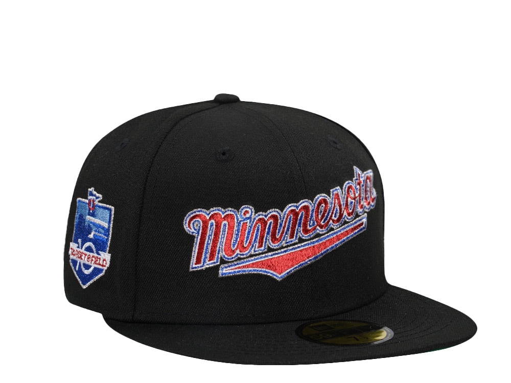 New Era Minnesota Twins 10 Anniversary Target Field Black Throwback Edition 59Fifty Fitted Hat