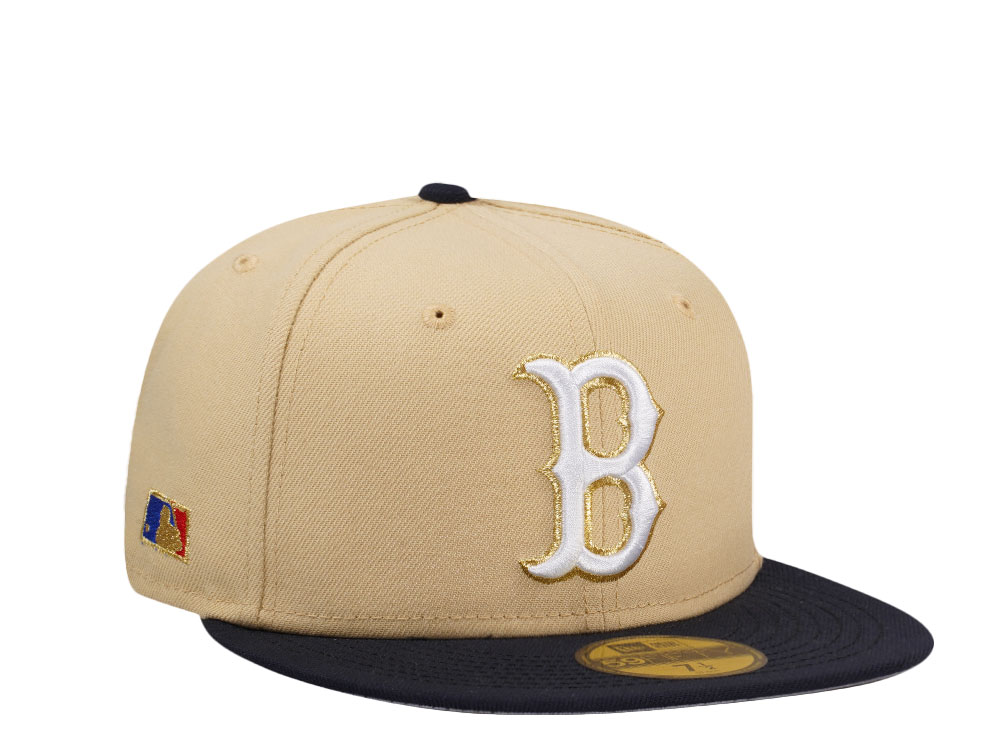 New Era Boston Red Sox Vegas Gold Two Tone Edition 59Fifty Fitted Hat
