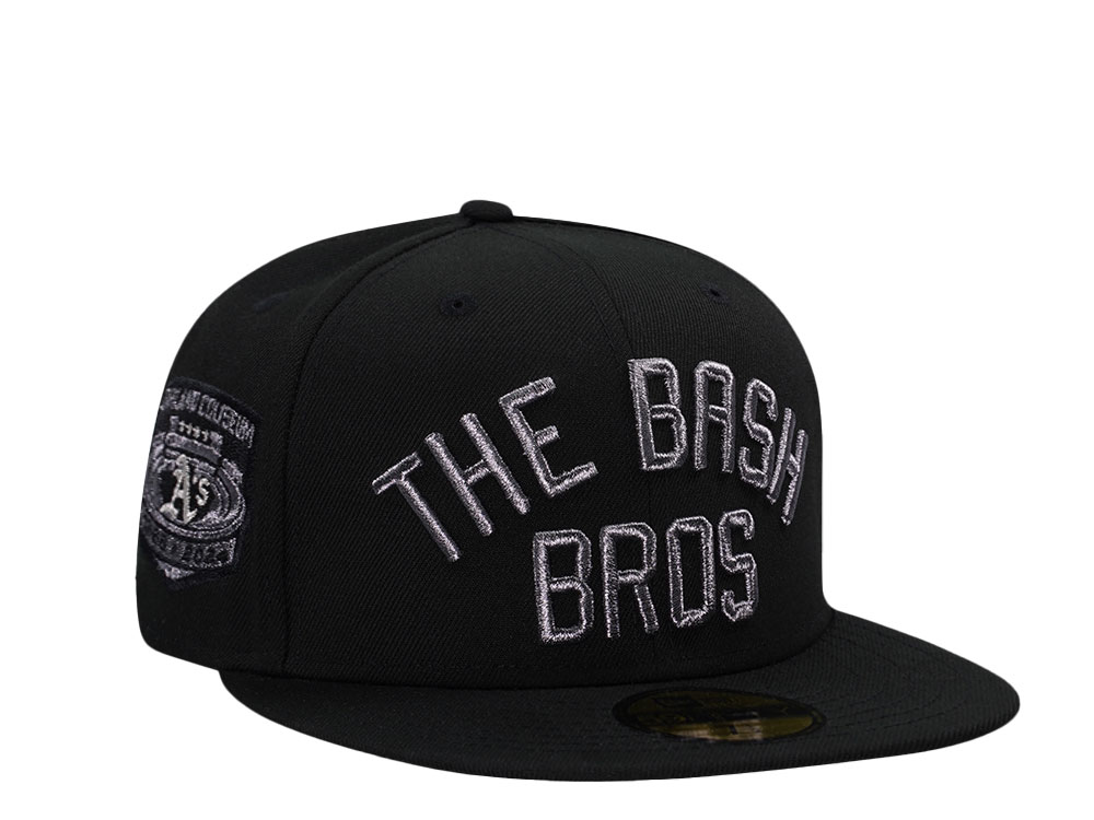 New Era Oakland Athletics Bash Brother Coliseum Pewter Black Edition 59Fifty Fitted Hat