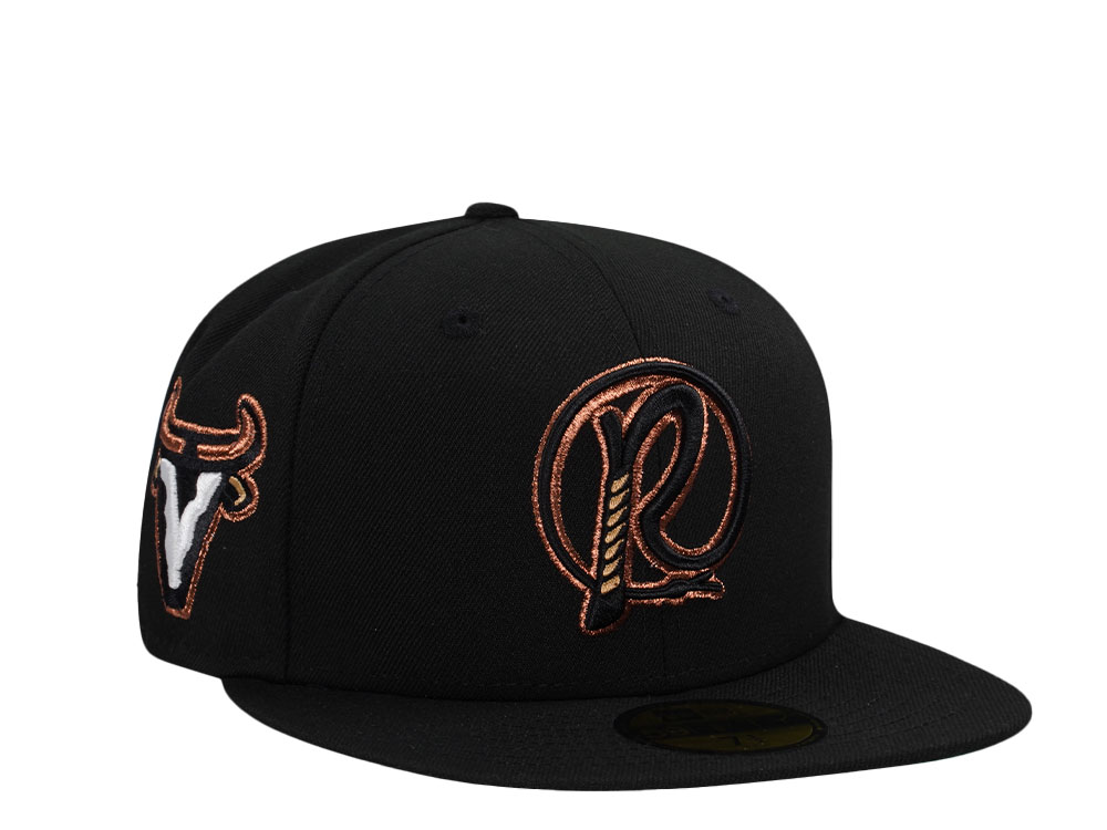 New Era Visalia Rawhide Black Copper Throwback Edition 59Fifty Fitted Hat