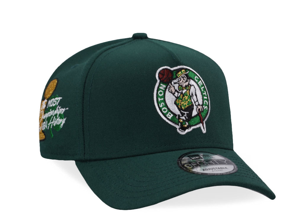 New Era Boston Celtics Most Championships in NBA Prime Edition 9Forty A Frame Snapback Hat