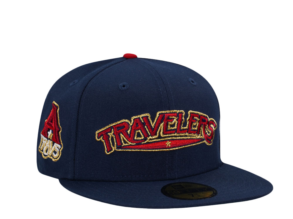 New Era Arkansas Travellers Oceanside Blue Throwback Edition 59Fifty Fitted Hat