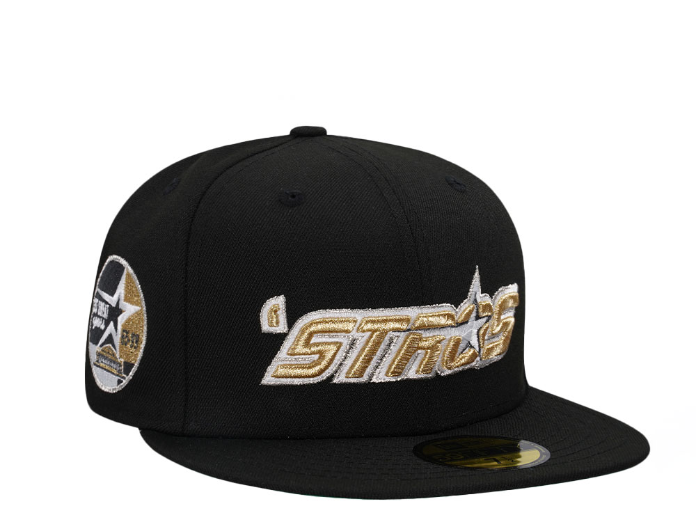 New Era Houston Astros 35 Years Black Gold Throwback Edition 59Fifty Fitted Hat