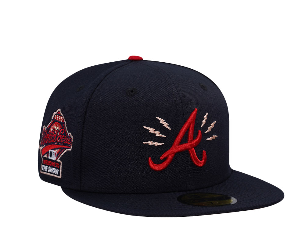 New Era Atlanta Braves World Series 1995 Electric Ocean Peach Edition 59Fifty Fitted Hat